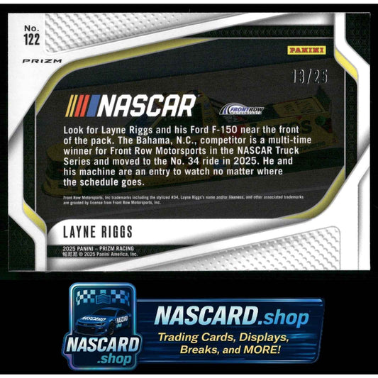 2025 Panini Prizm #122 Layne Riggs Mojo #/25