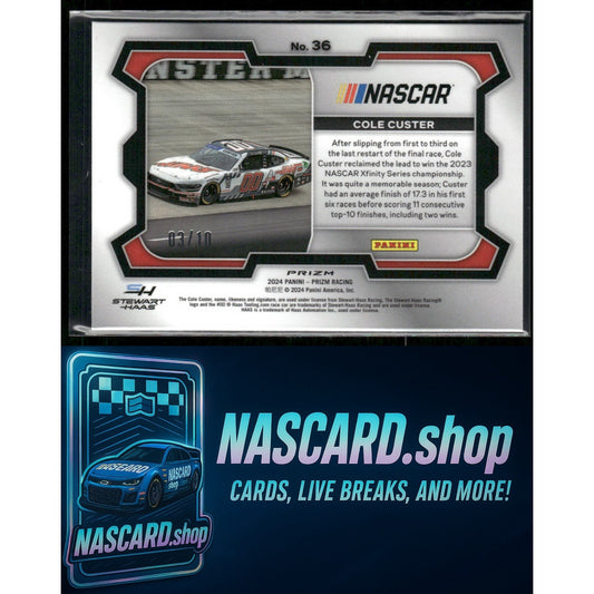 2024 Panini Prizm #36 Cole Custer Blue Shimmer #/10