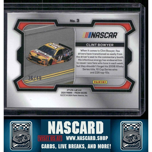 2024 Panini Prizm #3 Clint Bowyer Carolina Blue