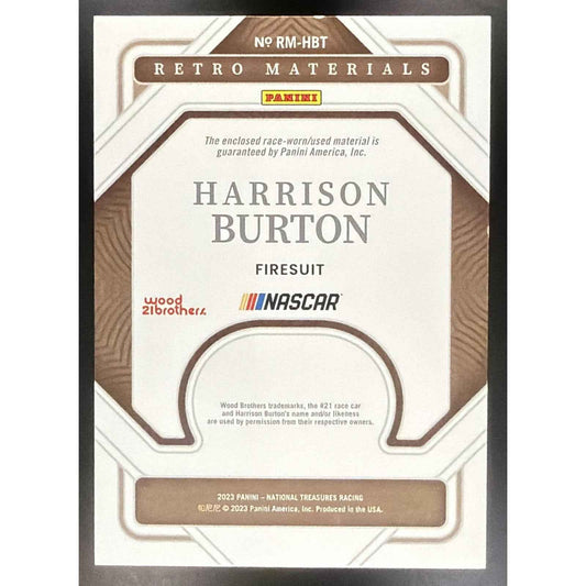 2023 National Treasures Harrison Burton Retro Materials Firesuits Prime /10