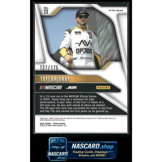 2025 Panini Prizm #23 Taylor Gray Red Power #/175