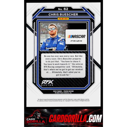 2023 Panini Prizm #62 Chris Buescher White Sparkle Prizm