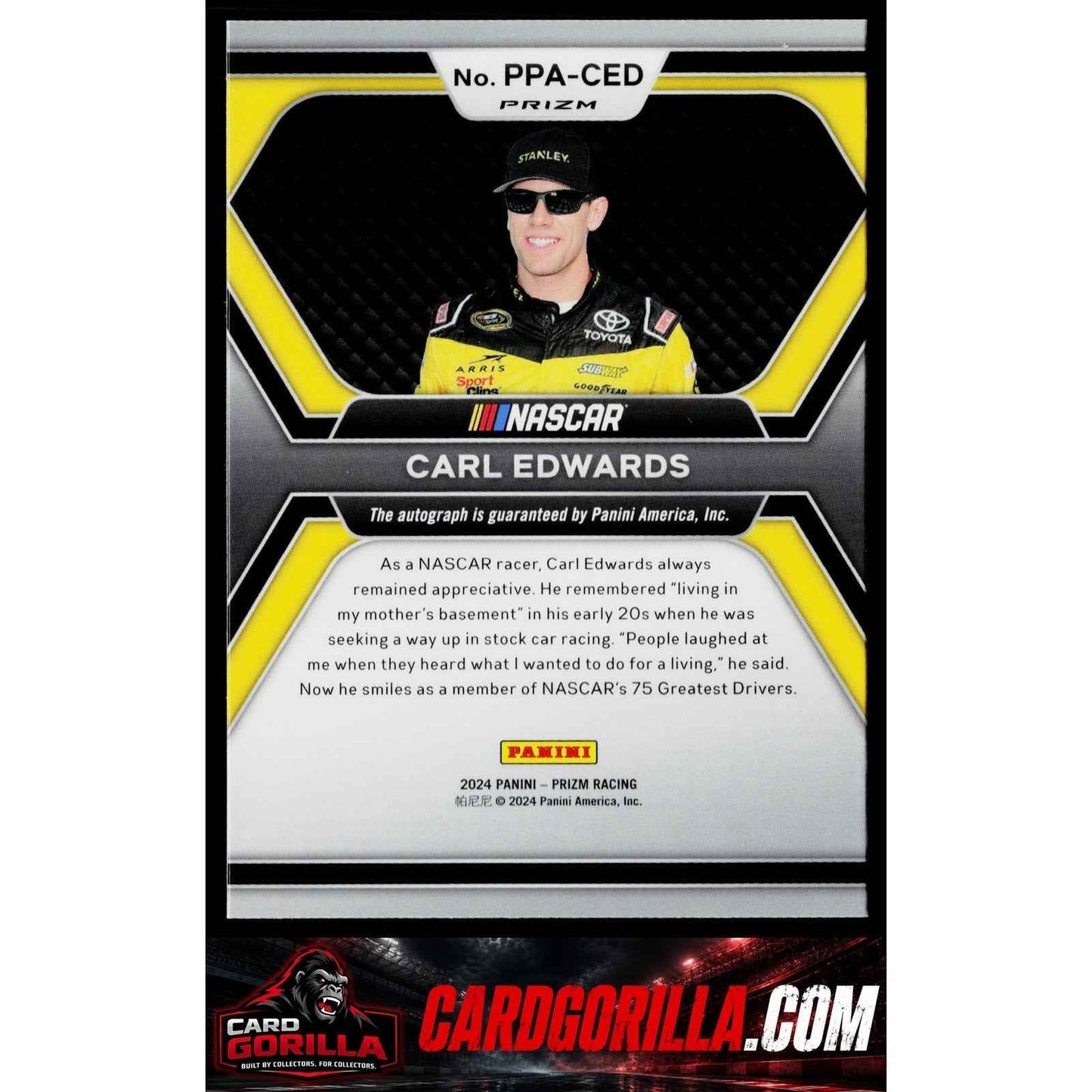 2024 Panini Prizm #PPA-CED Carl Edwards Patented Penmanship Autographs