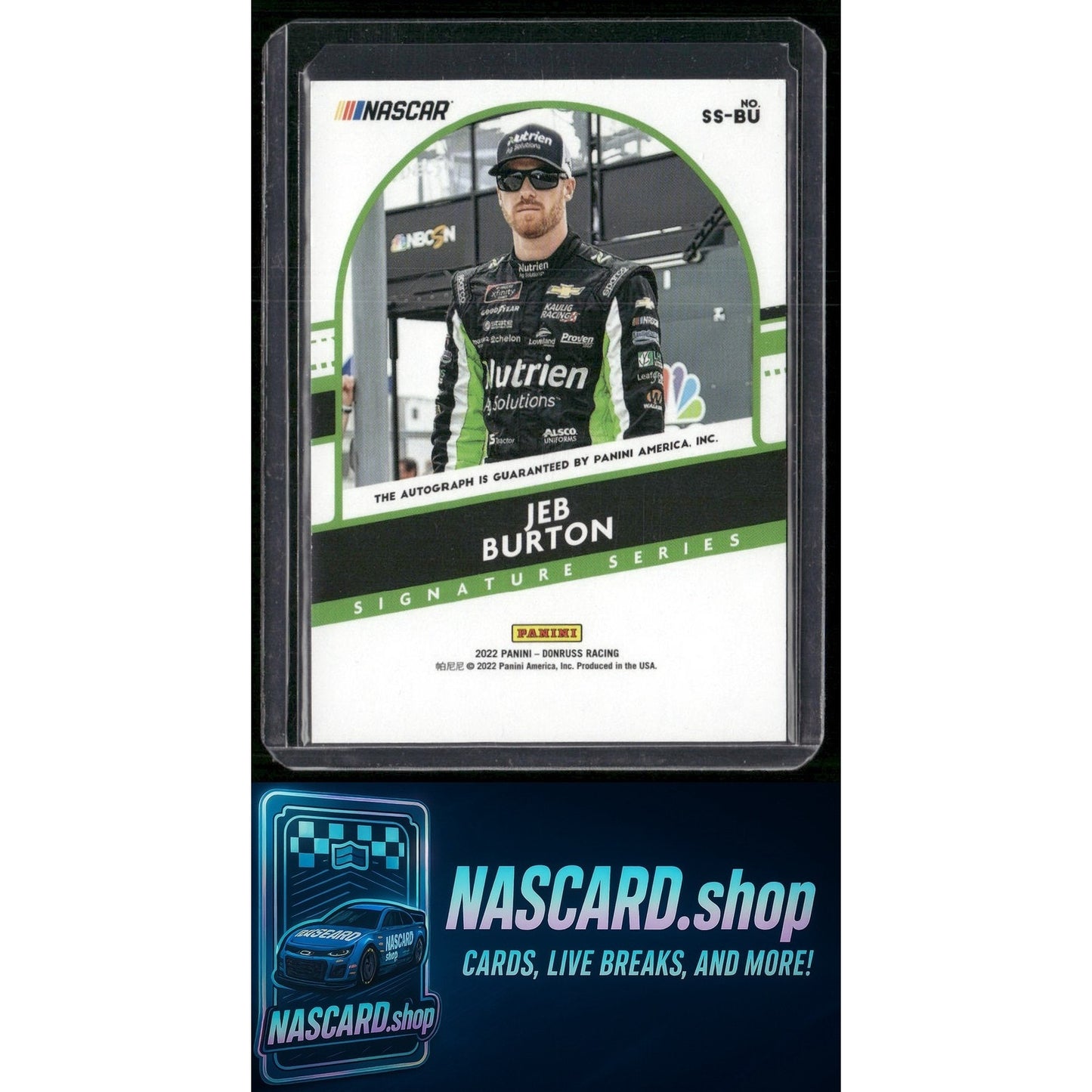 2022 Donruss #SS-BU Jeb Burton Signature Series Red #/50