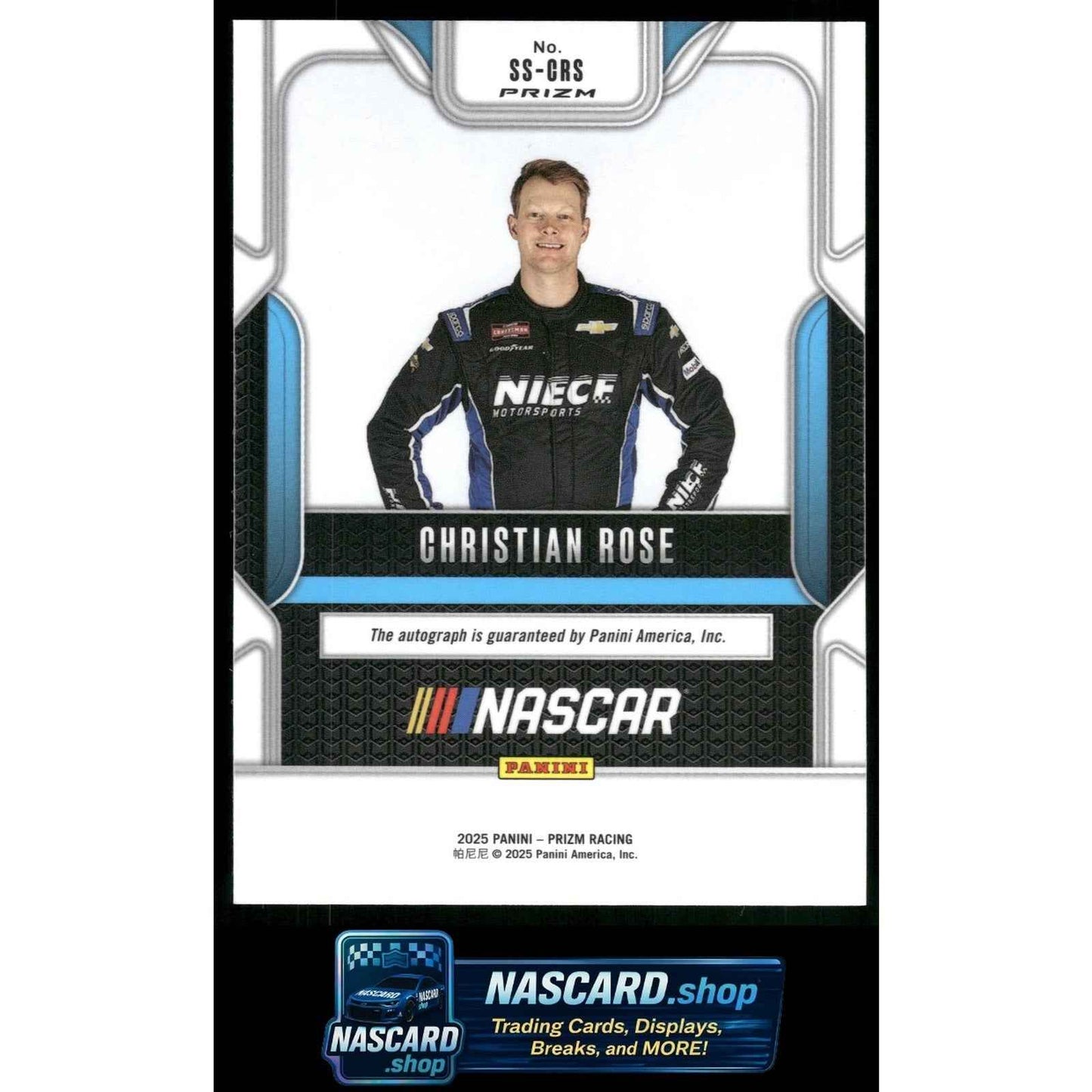 2025 Panini Prizm #SS-CRS Christian Rose Sensational Signatures
