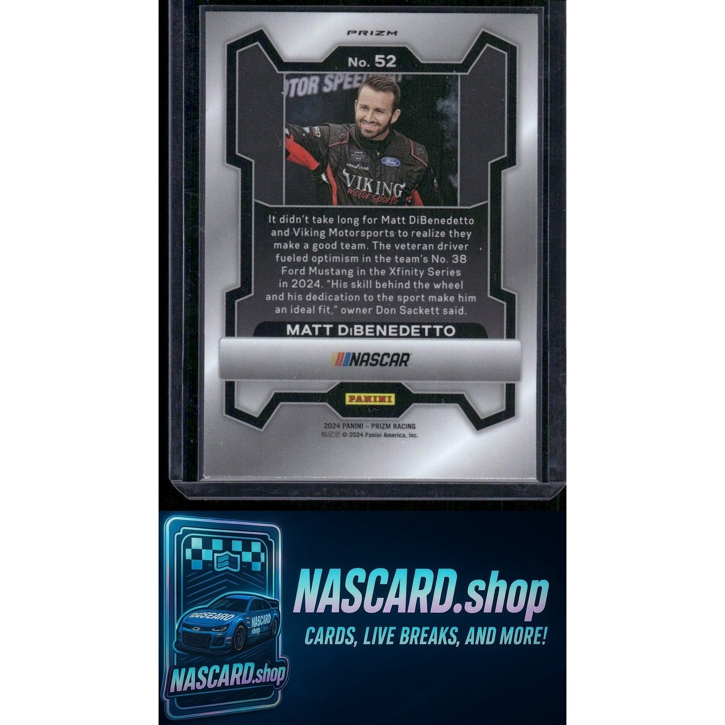 2024 Panini Prizm #52 Matt DiBenedetto White Sparkle