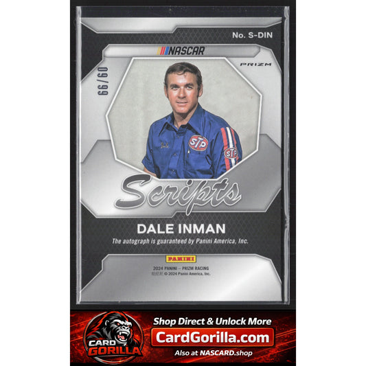 2024 Panini Prizm #S-DIN Dale Inman Scripts Red #/99