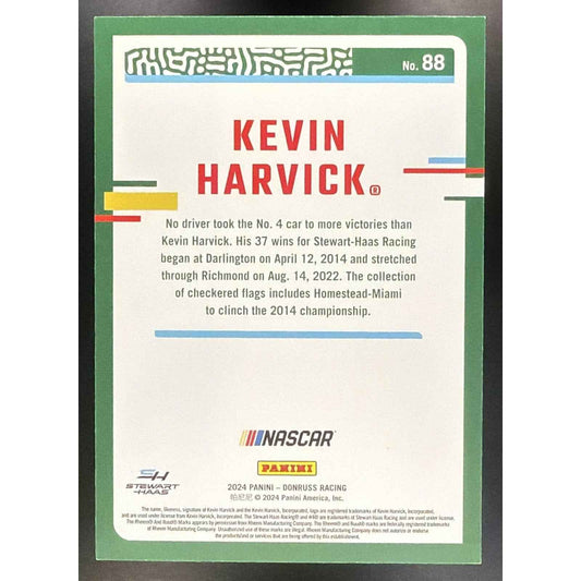 2024 Panini Donruss Kevin Harvick #88 Pink /25 Critically Acclaimed Car