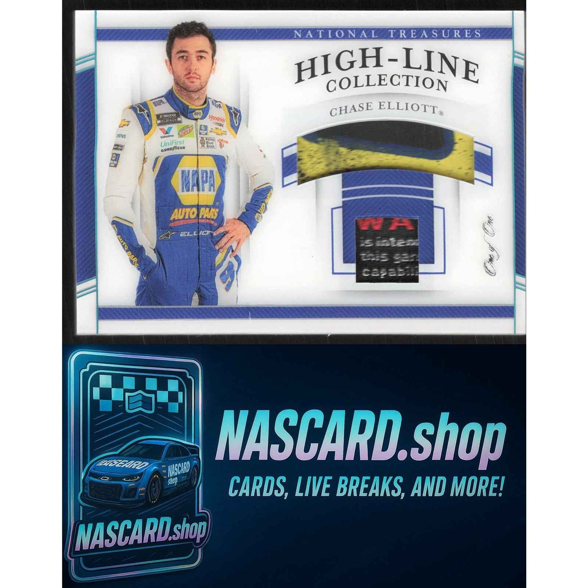 2020 National Treasures Chase Elliott High-Line Collection Platinum Blue 1/1