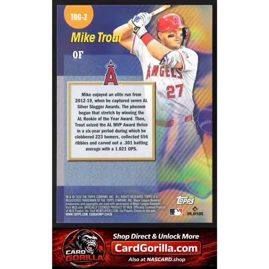 2026 Topps #TOG-2 Mike Trout Titans of the Game