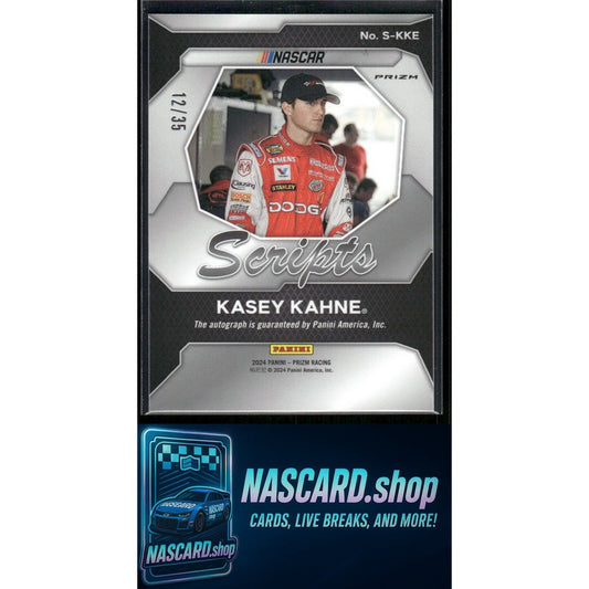 2024 Panini Prizm #S-KKE Kasey Kahne Scripts Blue #/35
