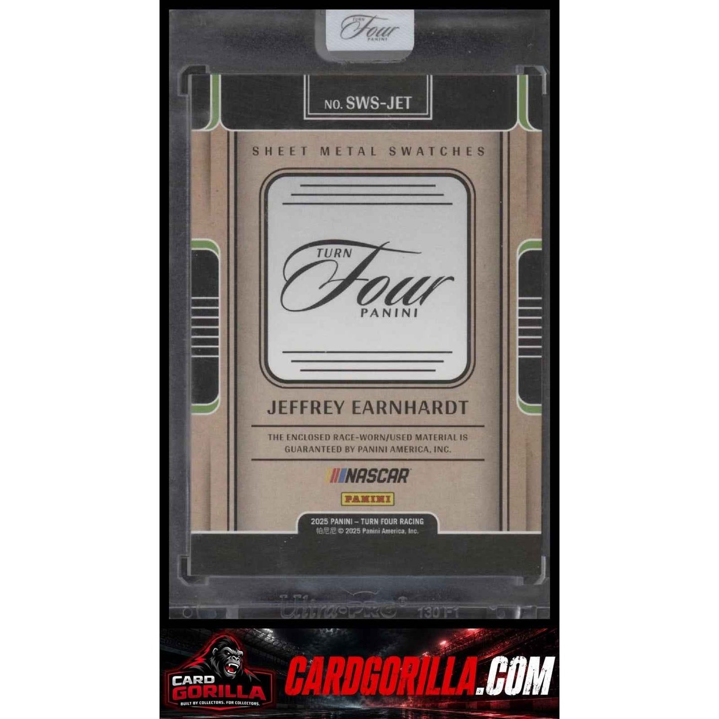 2025 Panini Turn Four #SWS-JET Jeffrey Earnhardt Sheet Metal Swatches #/49