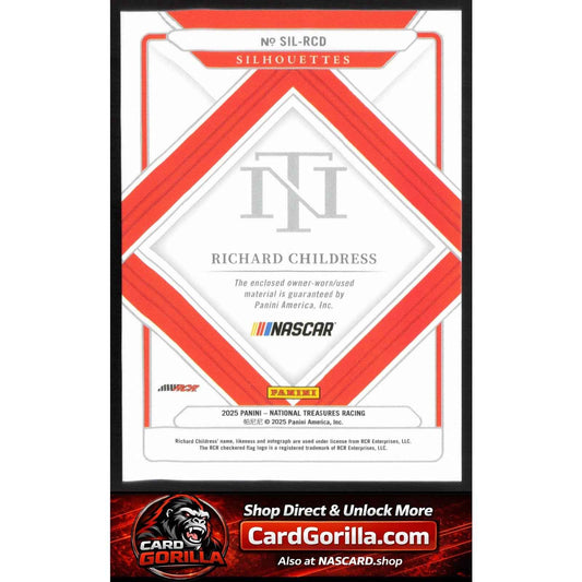 2025 National Treasures Richard Childress Silhouettes Holo Gold #/10