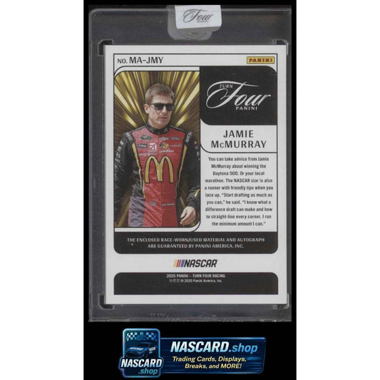 2025 Panini Turn Four Jamie McMurray Memorabilia Autographs Holo Silver #/75
