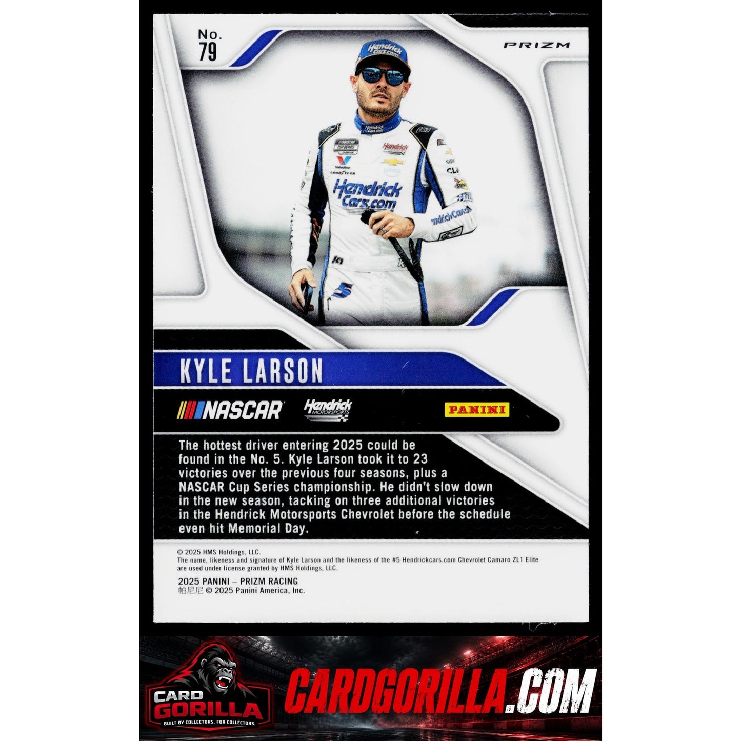2025 Panini Prizm #79 Kyle Larson White Sparkle