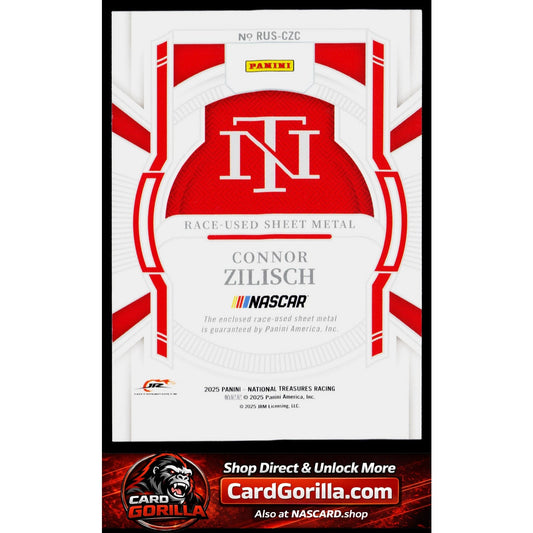 2025 Panini National Treasures Connor Zilisch Race Used Sheet Metal #/99