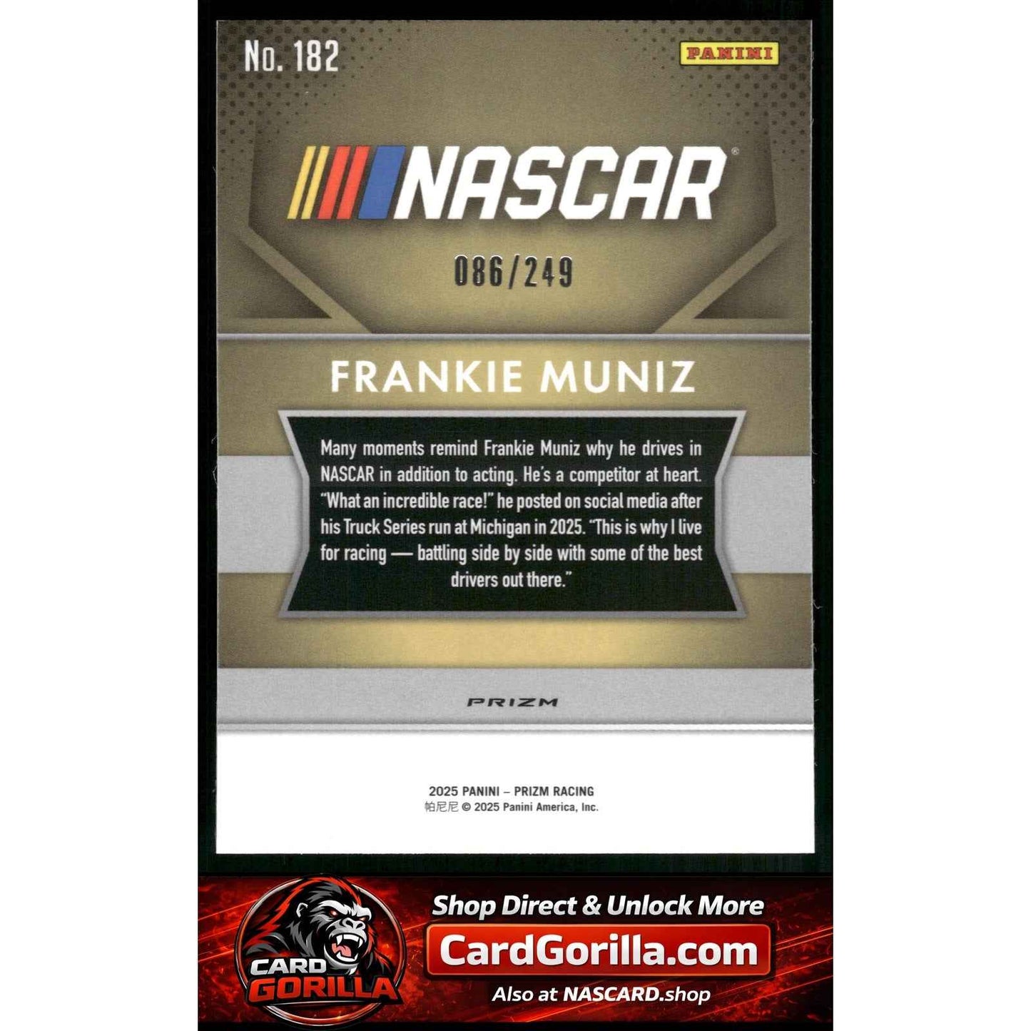 2025 Panini Prizm #182 Frankie Muniz Red #/249