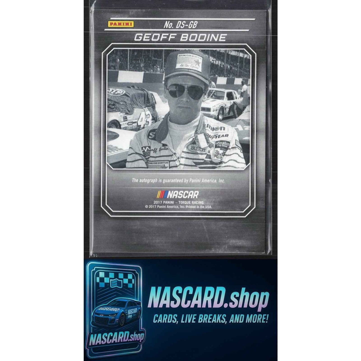 2017 Panini Torque #DS-GB Geoff Bodine Driver Scripts Red #/49