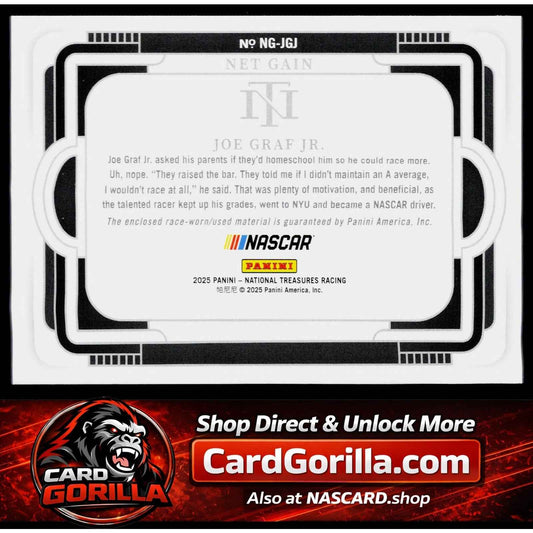2025 Panini National Treasures #NG-JGJ Joe Graf Jr. Net Gain Holo Gold #/10