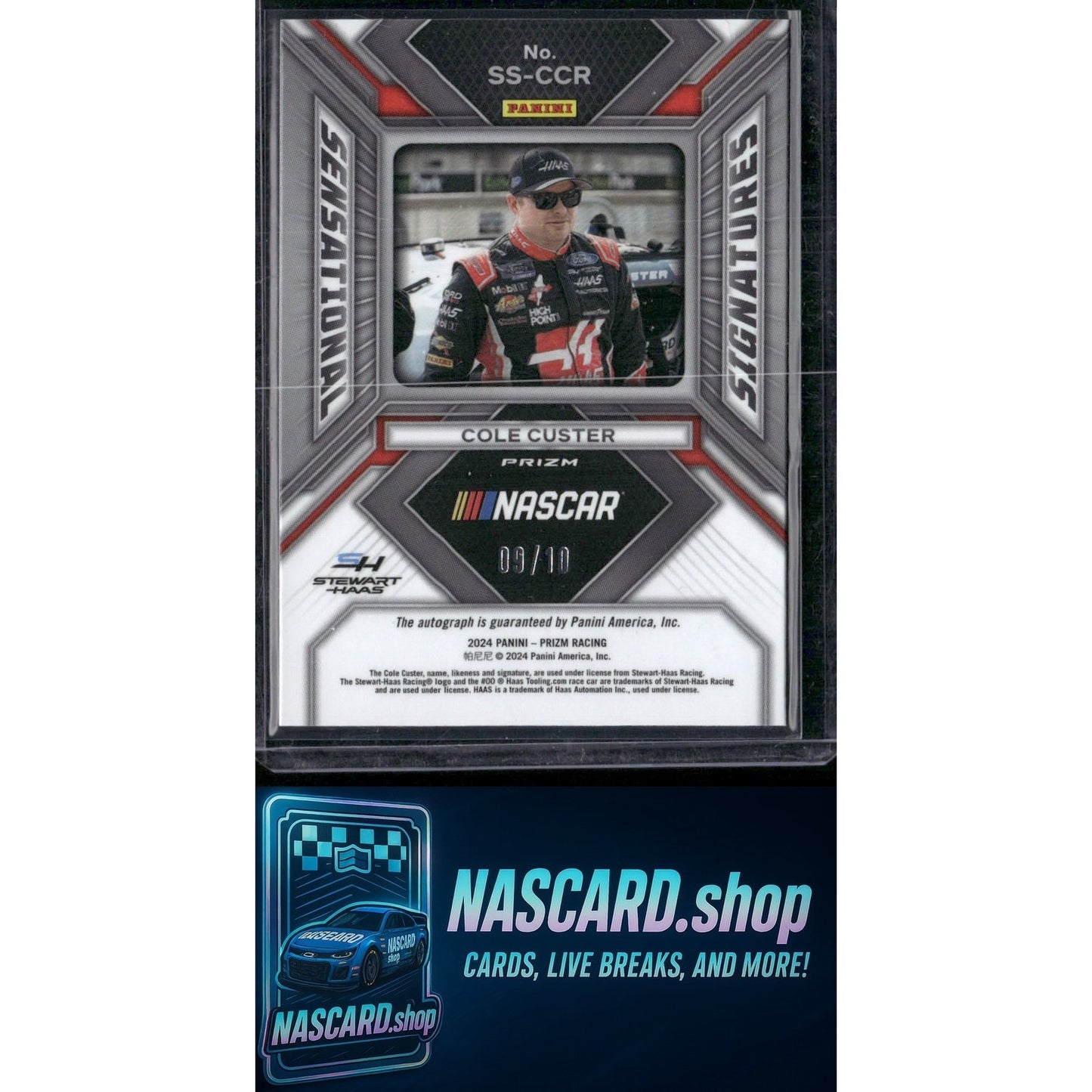 2024 Panini Prizm #SS-CCR Cole Custer Sensational Signatures Gold #/10