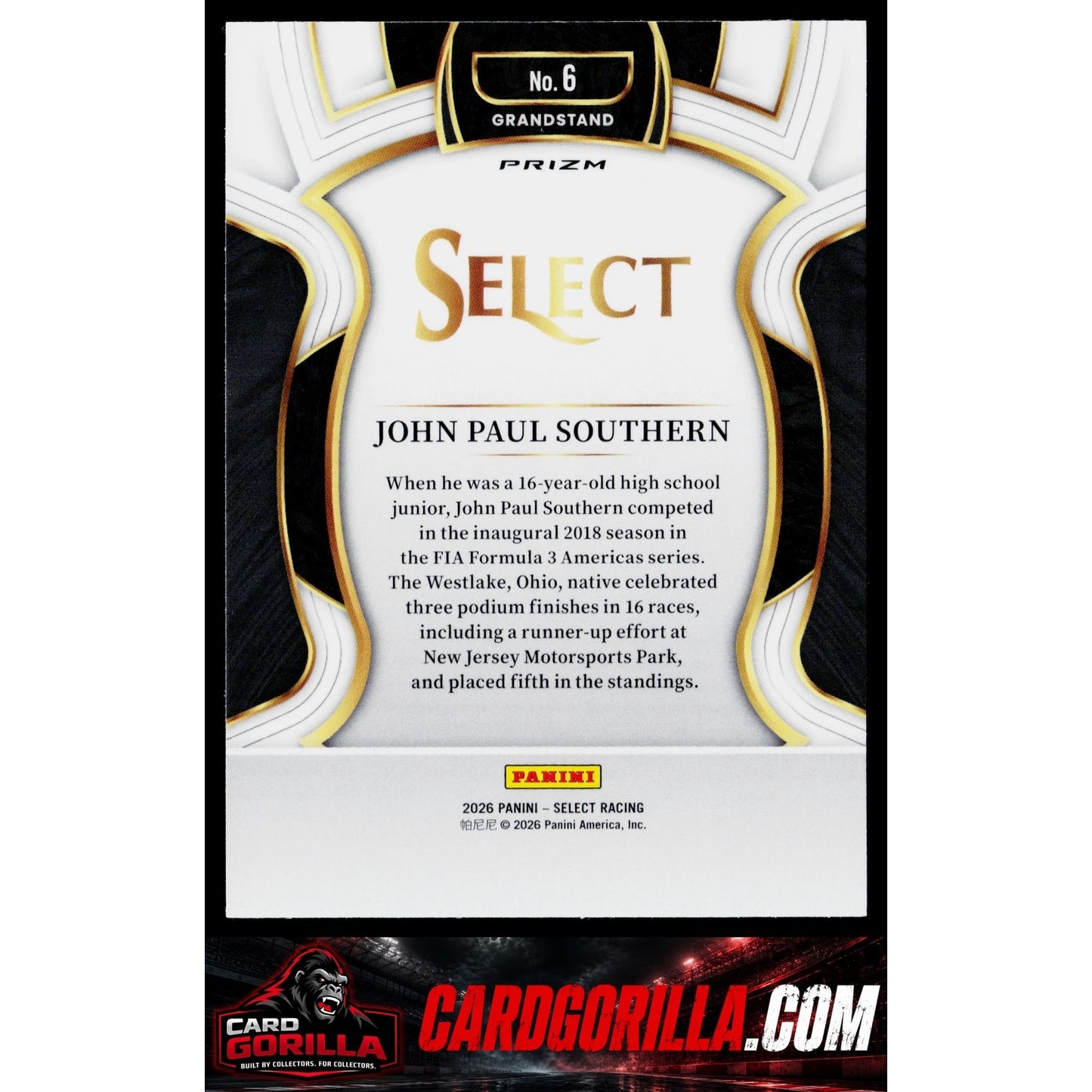 2026 Panini Select #6 John Paul Southern Silver Prizms RC