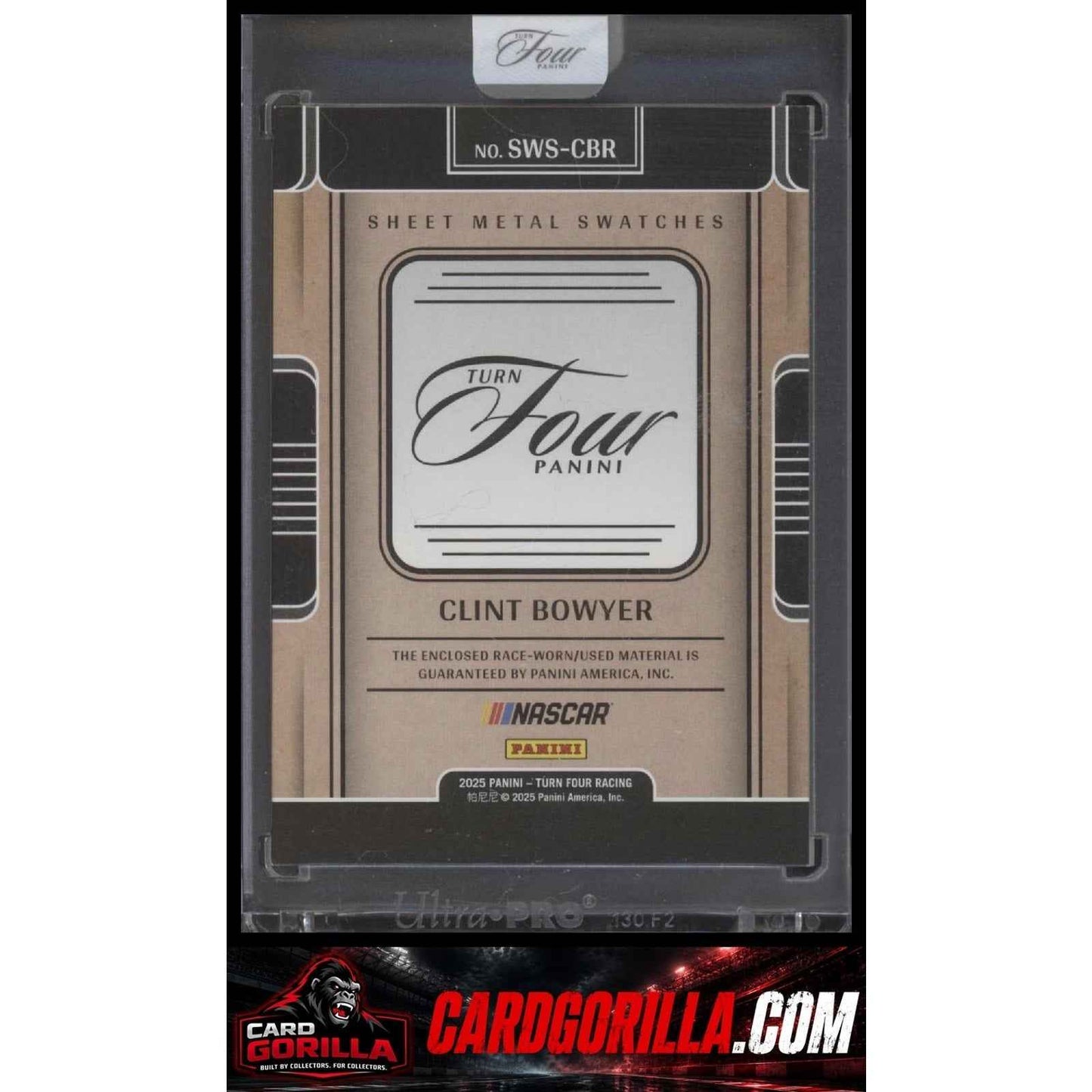 2025 Panini Turn Four #SWS-CBR Clint Bowyer Sheet Metal Swatches
