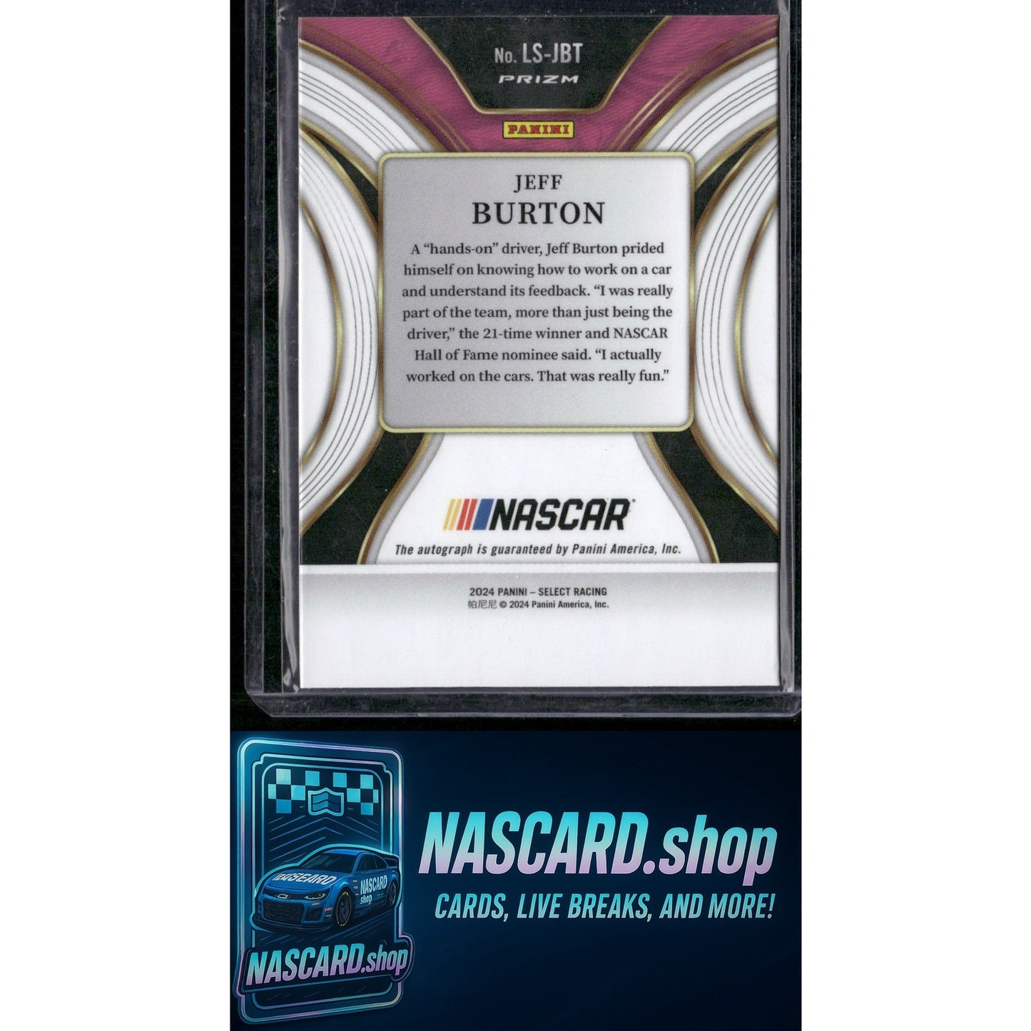 2024 Panini Select #LS-JBT Jeff Burton Legendary Signatures - NASCARD.shop