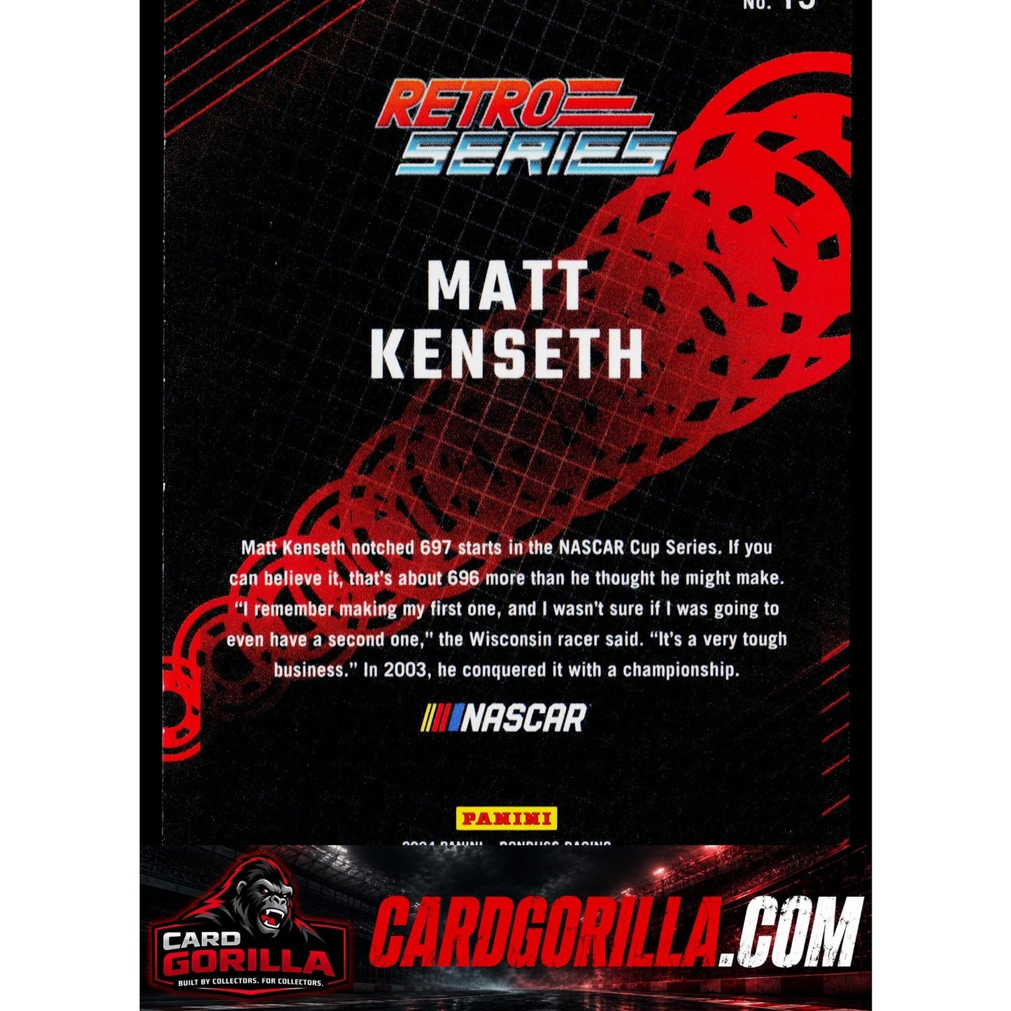 2024 Donruss #15 Matt Kenseth Retro Series Orange Ice #/75