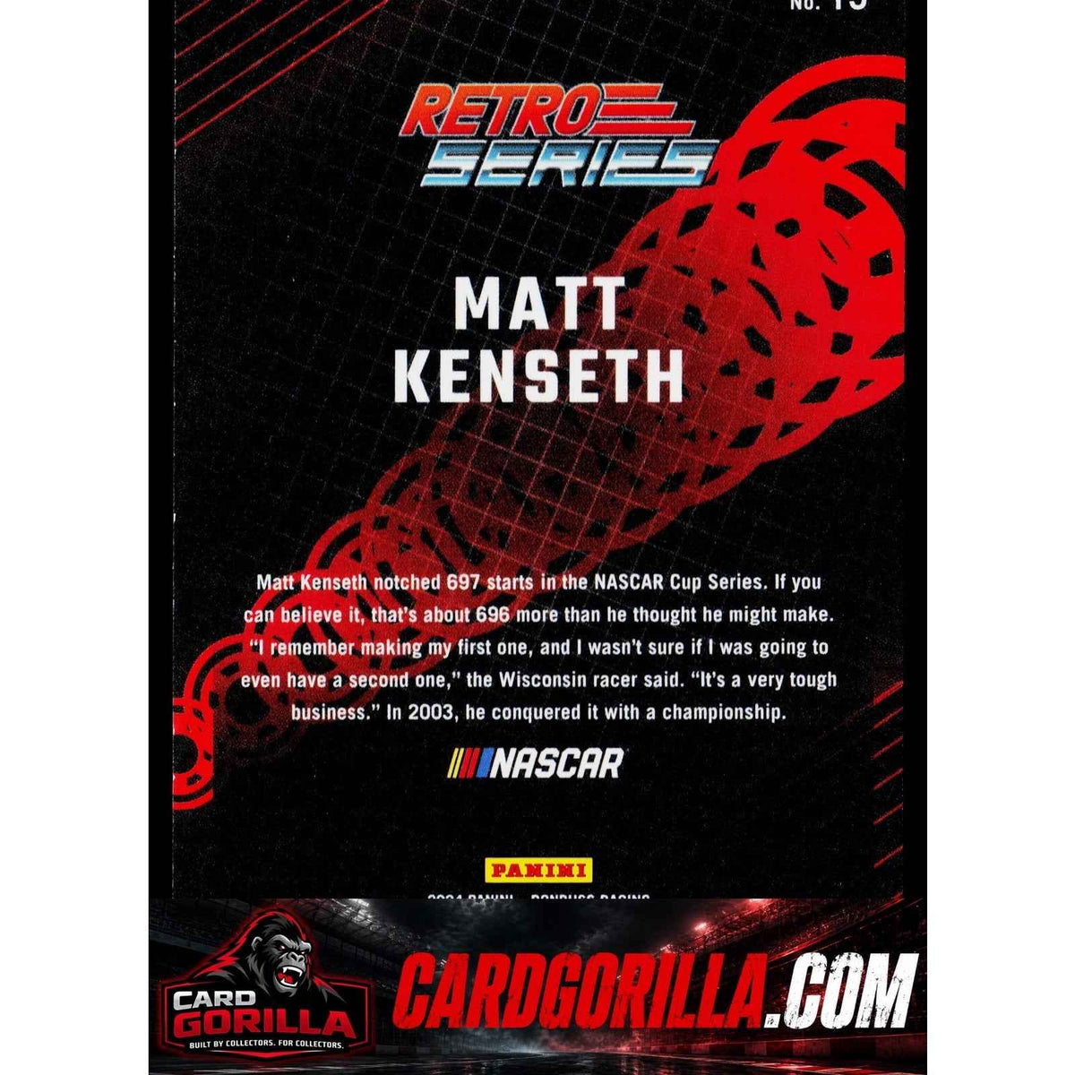 2024 Donruss #15 Matt Kenseth Retro Series Orange Ice #/75