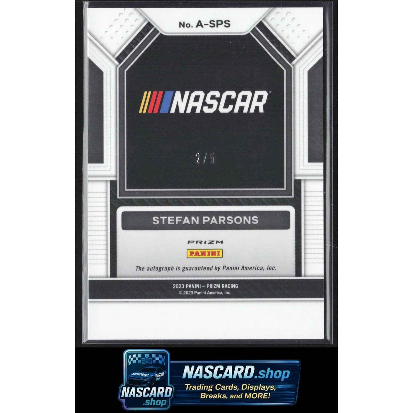 2023 Panini Prizm #A-SPS Stefan Parsons Autographs White Prizm #/5