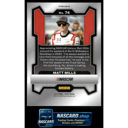 2024 Panini Prizm #74 Matt Mills White Sparkle