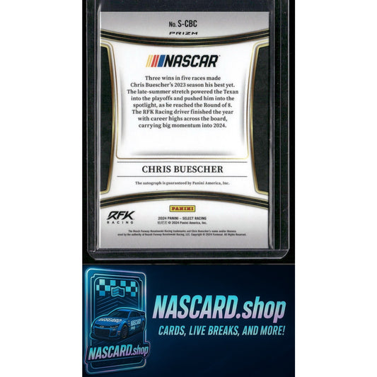 2024 Panini Select #S-CBC Chris Buescher Signatures