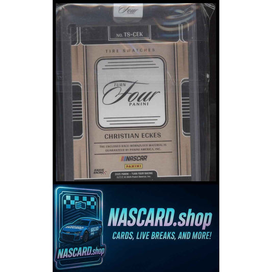 2025 Panini Turn Four #TS-CEK Christian Eckes Tire Swatches #/99