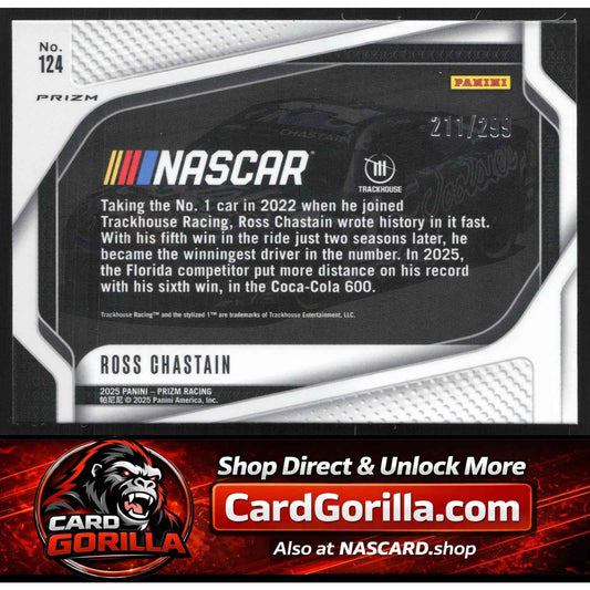 2025 Panini Prizm #124 Ross Chastain Pulsar #/299