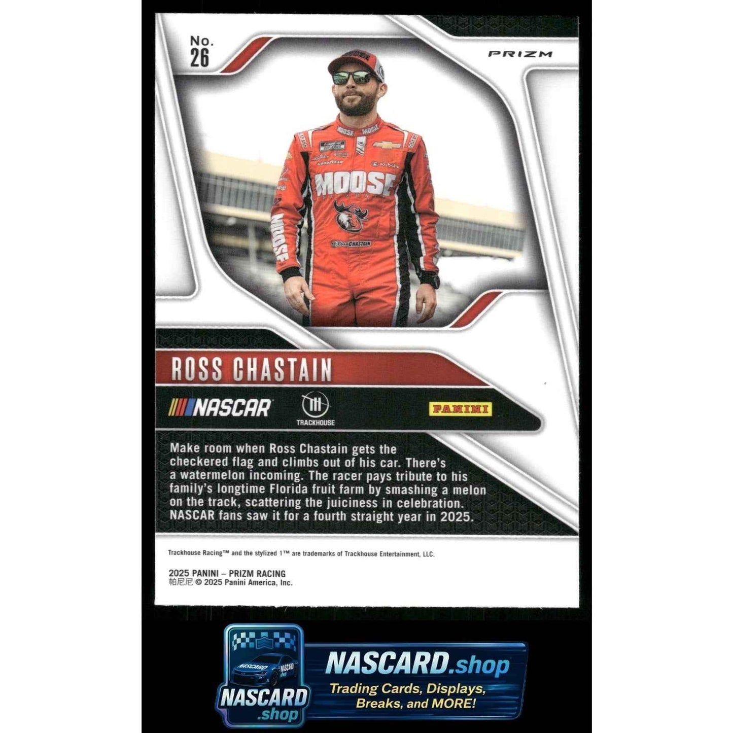 2025 Panini Prizm #26 Ross Chastain Silver