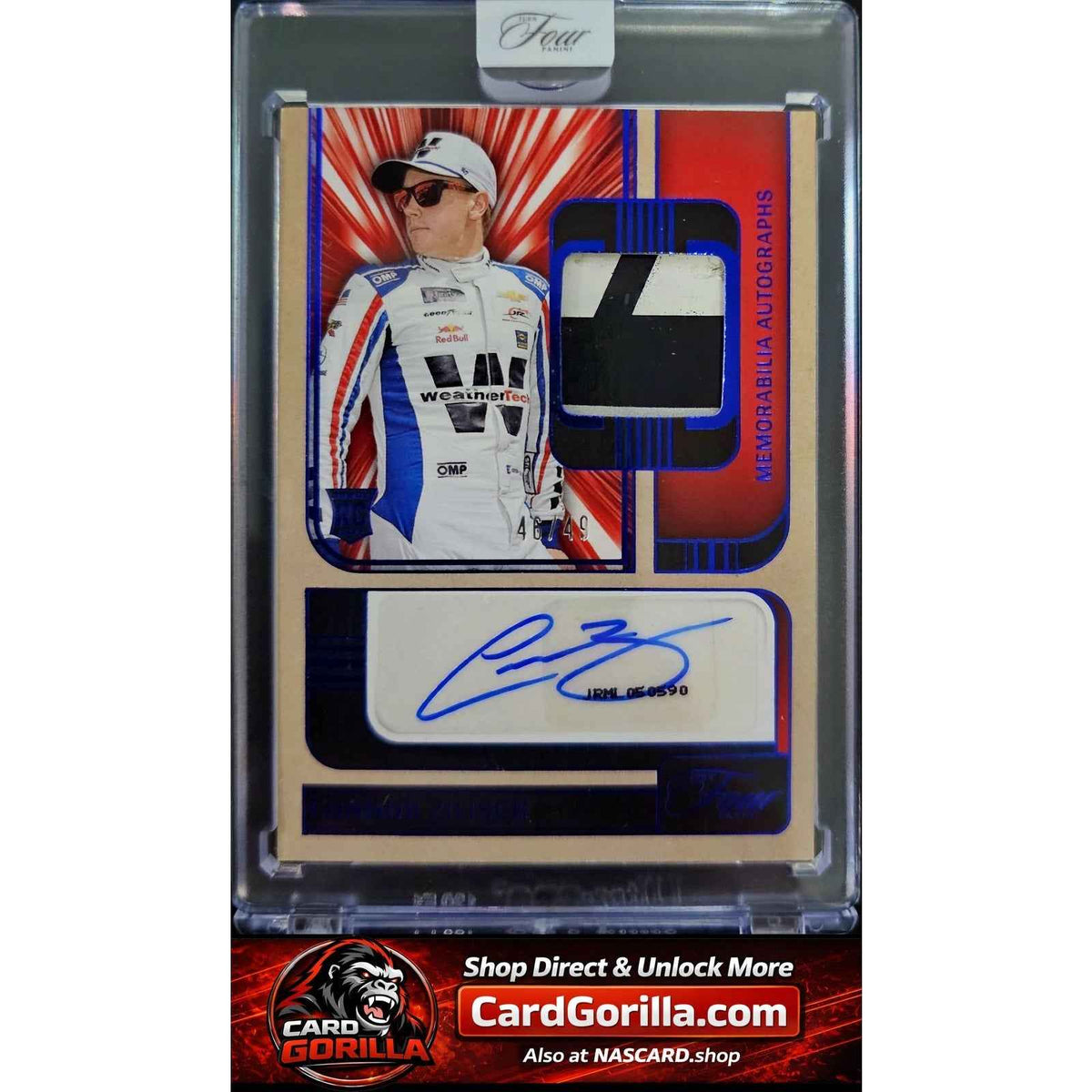 2025 Panini Turn Four #MA-CZS Connor Zilisch Memorabilia Autographs Blue #/49 RC