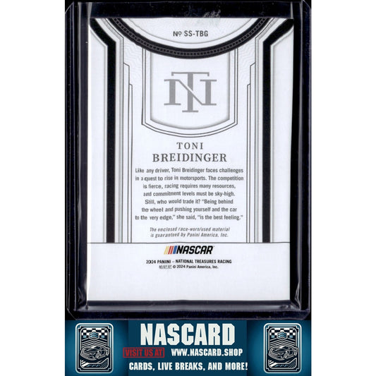 2024 Panini National Treasures #SS-TBG Toni Breidinger Silhouettes - NASCARD.shop