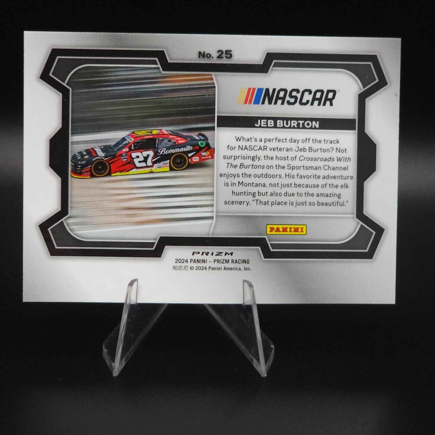 2024 Panini Prizm Racing Blue Cracked Ice Rides #25 Jeb Burton - NASCARD.shop