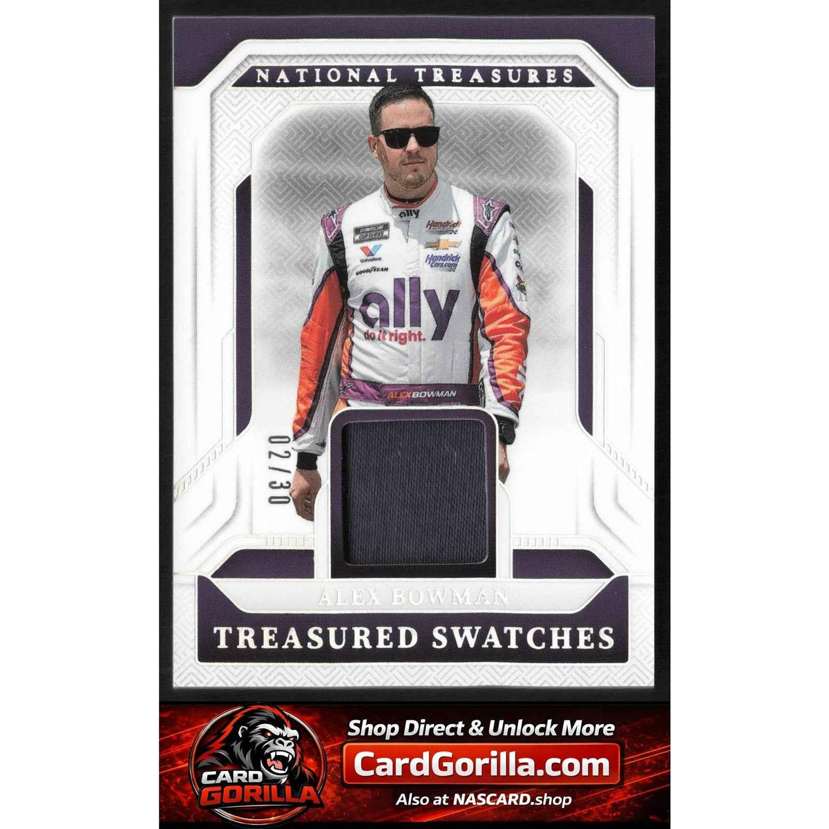2025 Panini National Treasures Alex Bowman Treasured Swatches Holo Silver #/30