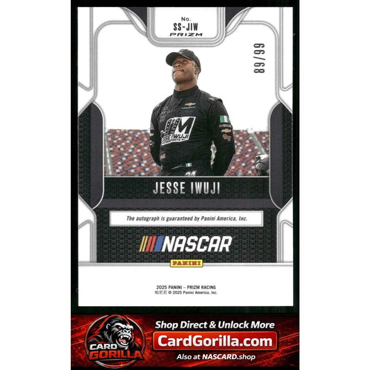 2025 Panini Prizm #SS-JIW Jesse Iwuji Sensational Signatures Red #/99