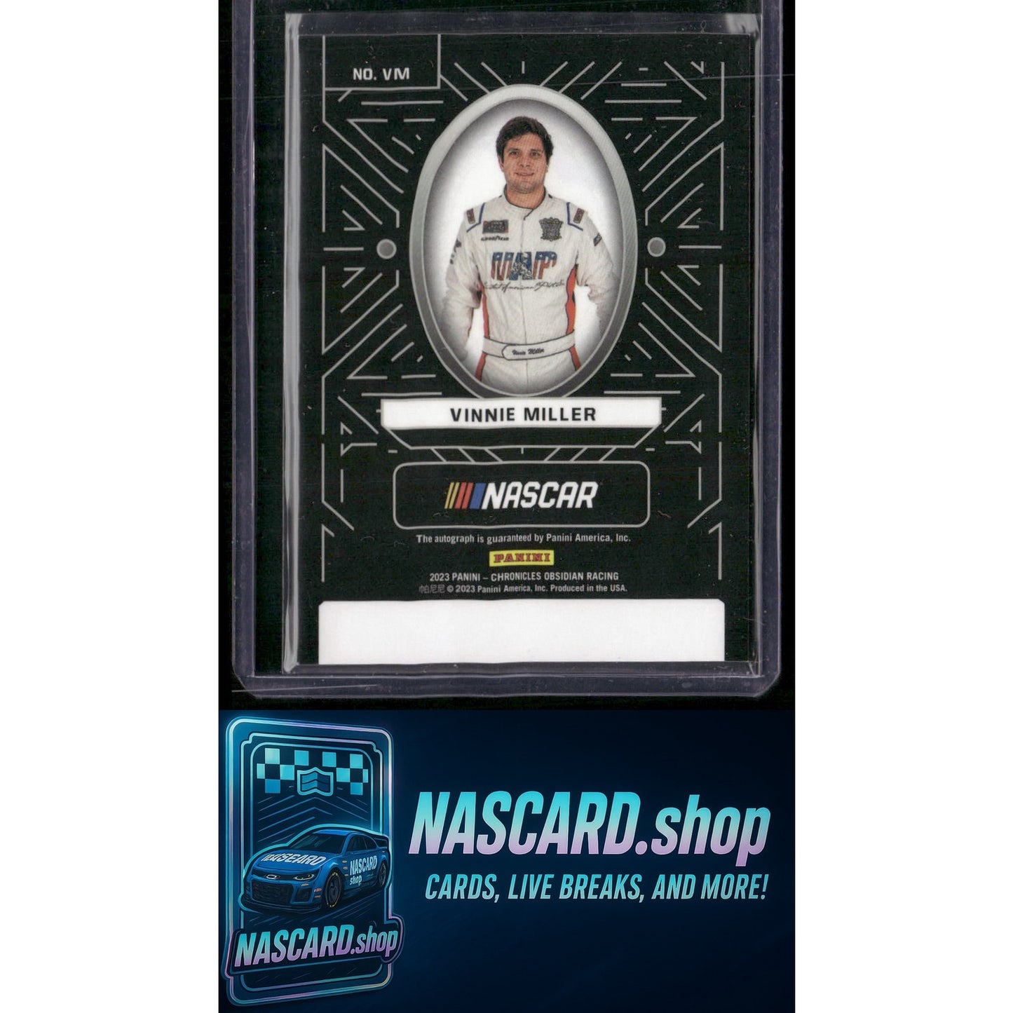 2023 Panini Chronicles #VM Vinnie Miller Obsidian Signatures - NASCARD.shop