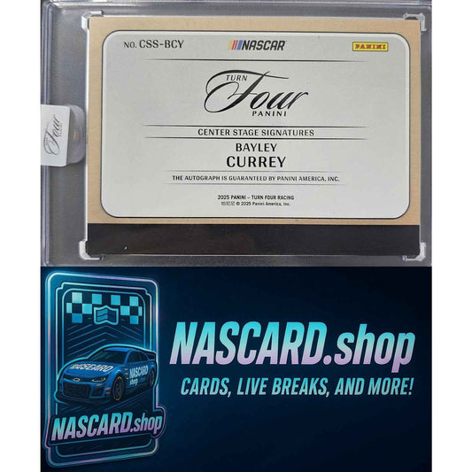 2025 Panini Turn Four #CSS-BCY Bayley Currey Center Stage Signatures #/99