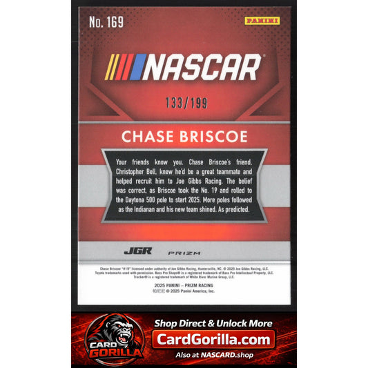 2025 Panini Prizm #169 Chase Briscoe Blue #/199