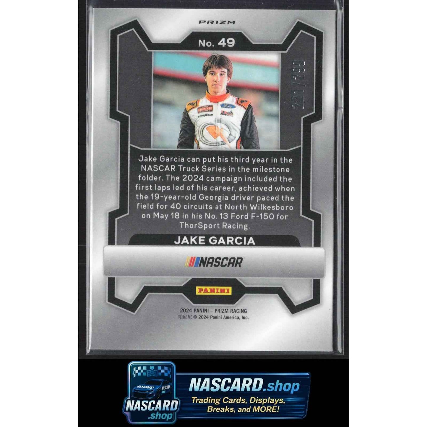 2024 Panini Prizm #49 Jake Garcia Red #/299