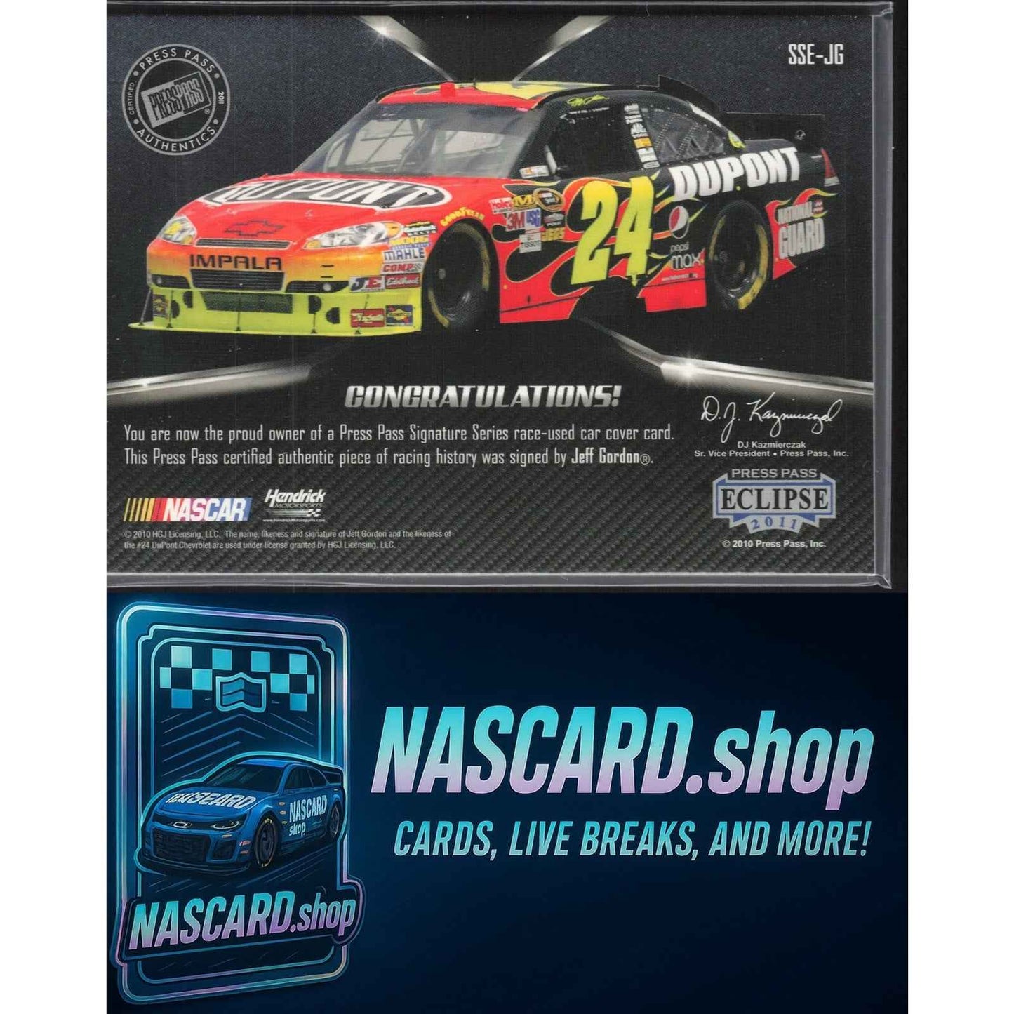 2011 Press Pass Jeff Gordon Signature Series #/11