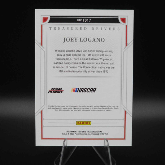 2023 Panini National Treasures Treasured Drivers #TD17 Joey Logano /25 - NASCARD.shop