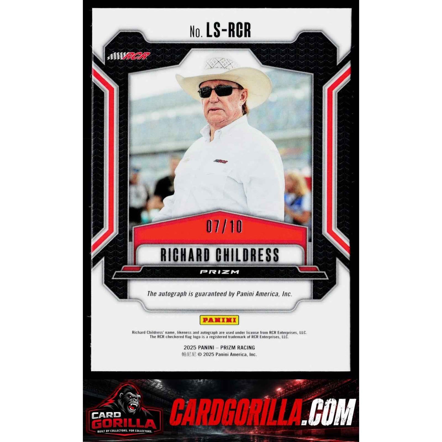 2025 Panini Prizm #LS-RCR Richard Childress Legendary Signatures Gold #/10