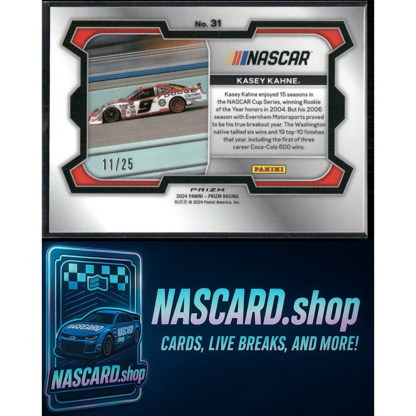 2024 Panini Prizm #31 Kasey Kahne Mojo #/25