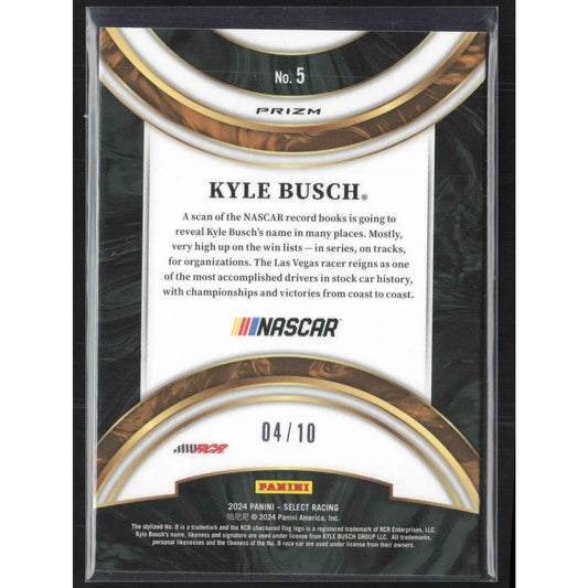 2024 Panini Select #5 Kyle Busch American Pride Gold Flash Prizms #/10