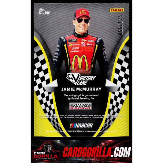 2018 Panini Victory Lane #S-JM Jamie McMurray Signatures #/125